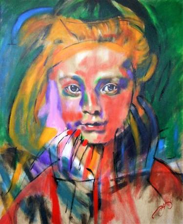 Original Abstract Expressionism Portrait Paintings by Haelyn Y