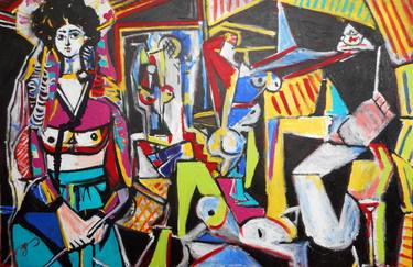 Original Cubism Abstract Paintings by Haelyn Y