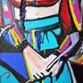 Les Femme d'Corée, Les Femme d'Algers, picasso, abstract, colorful, cubism, korean dress, hanbok