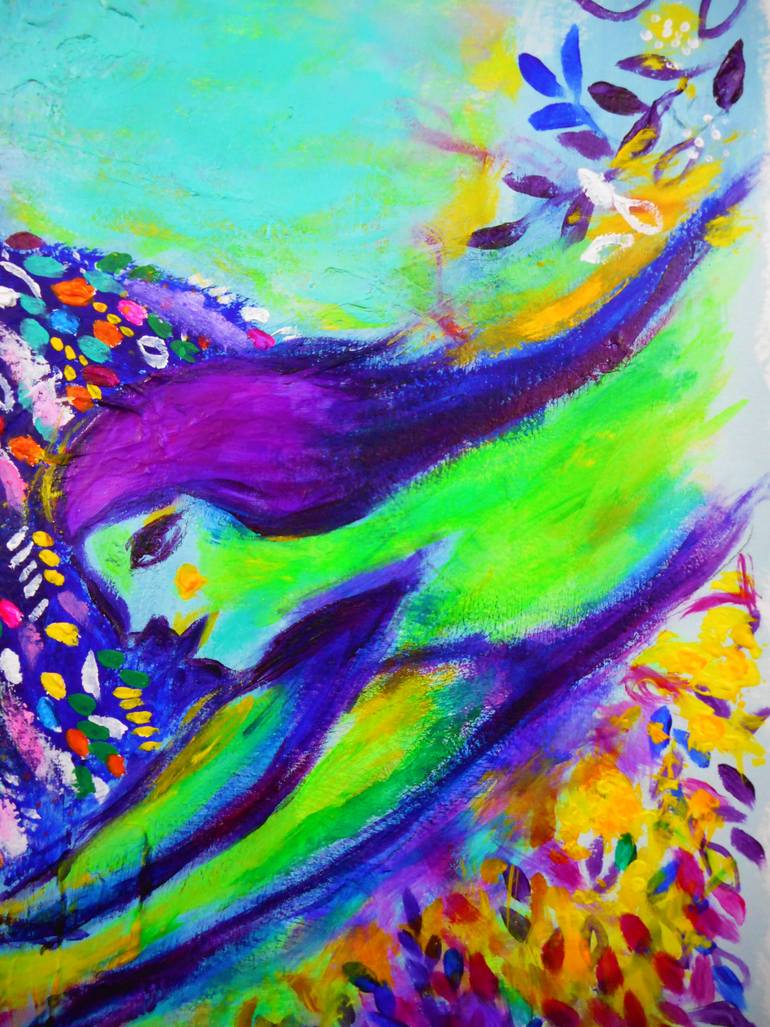 Original Expressionism Animal Painting by Haelyn Y