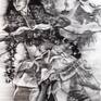 dancer, hula, hula dancer, hula dance, hawaii, hawaiian, movement, gestural, figurative, expressionism, charcoal drawing