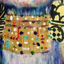 Klimt, Gustav Klimt, Klimt style, Klimt inspired, gold, Judith, colorful, portrait, impressionism
