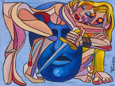 Print of Cubism Classical mythology Paintings by Mark Daniel