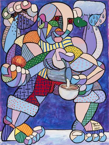 Print of Cubism Classical mythology Paintings by Mark Daniel