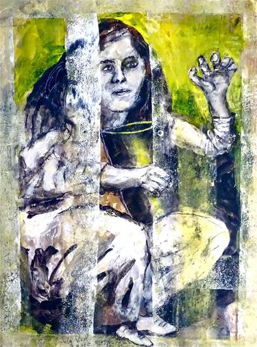 Original Expressionism Women Paintings by Edgar Piel