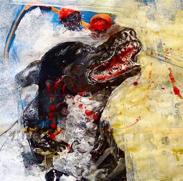 Original Expressionism Dogs Paintings by Edgar Piel