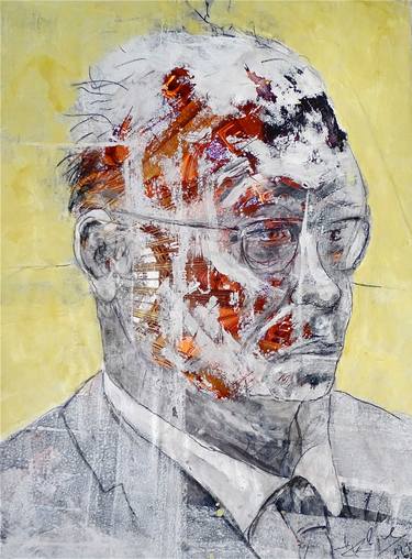 Original Expressionism Portrait Paintings by Edgar Piel