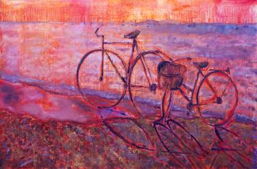 Print of Impressionism Bicycle Paintings by lanesya art