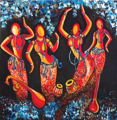 Original Abstract Expressionism Women Paintings by Gomathi Shiva