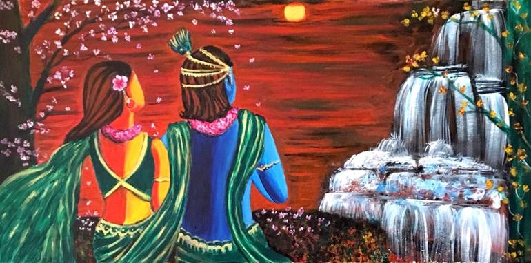 Original Abstract Expressionism Religious Paintings by Gomathi Shiva