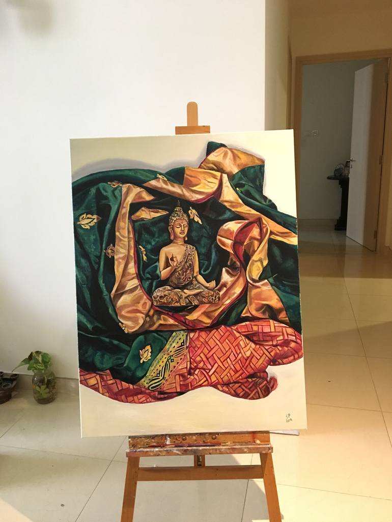 Original Fine Art World Culture Painting by Gomathi Shiva