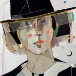 Woman with  black hat by Domenico Antonio Frassineti