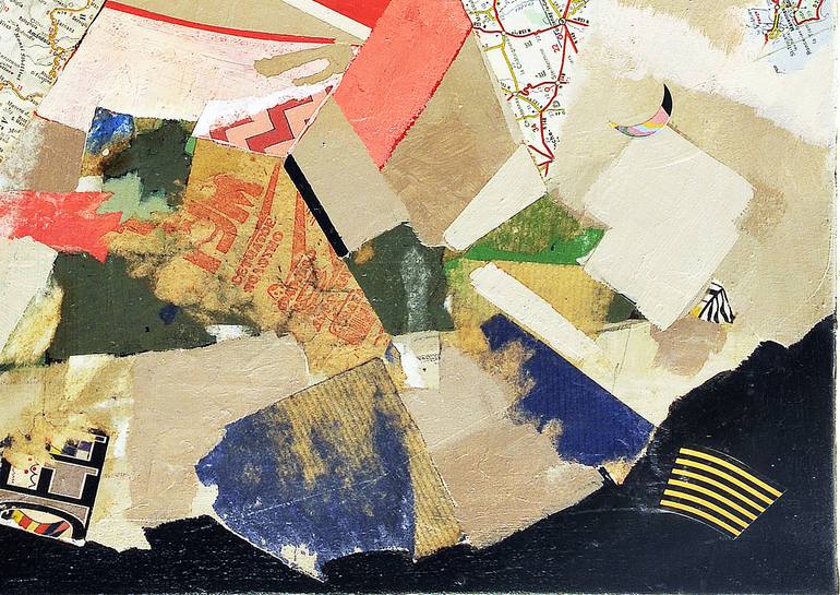 Original Abstract Expressionism Landscape Collage by Domenico Antonio Frassineti