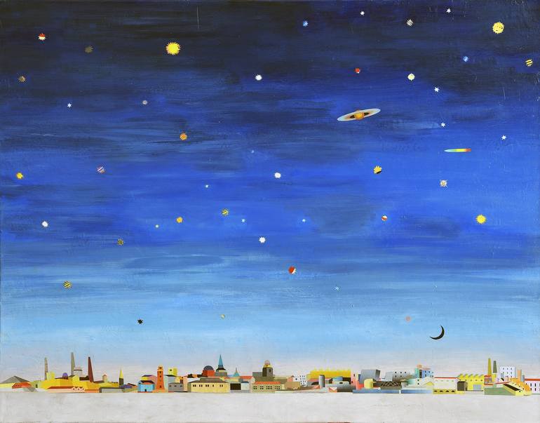 Print of Expressionism Landscape Paintings by Domenico Antonio Frassineti