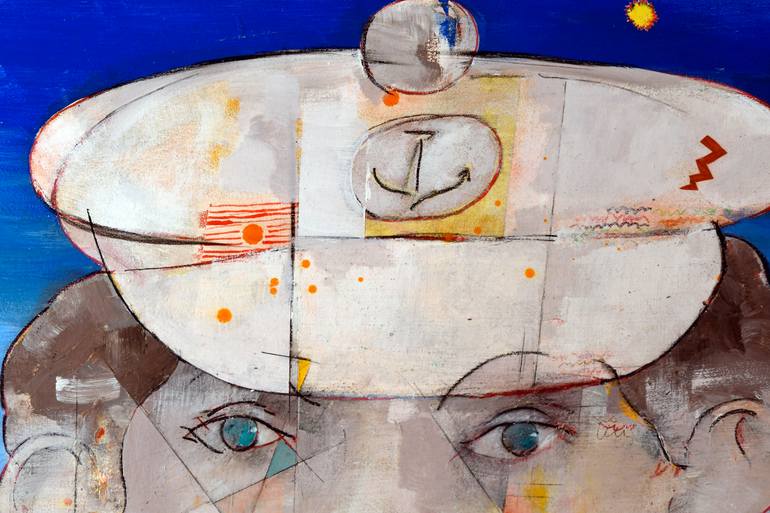 Original Expressionism People Painting by Domenico Antonio Frassineti