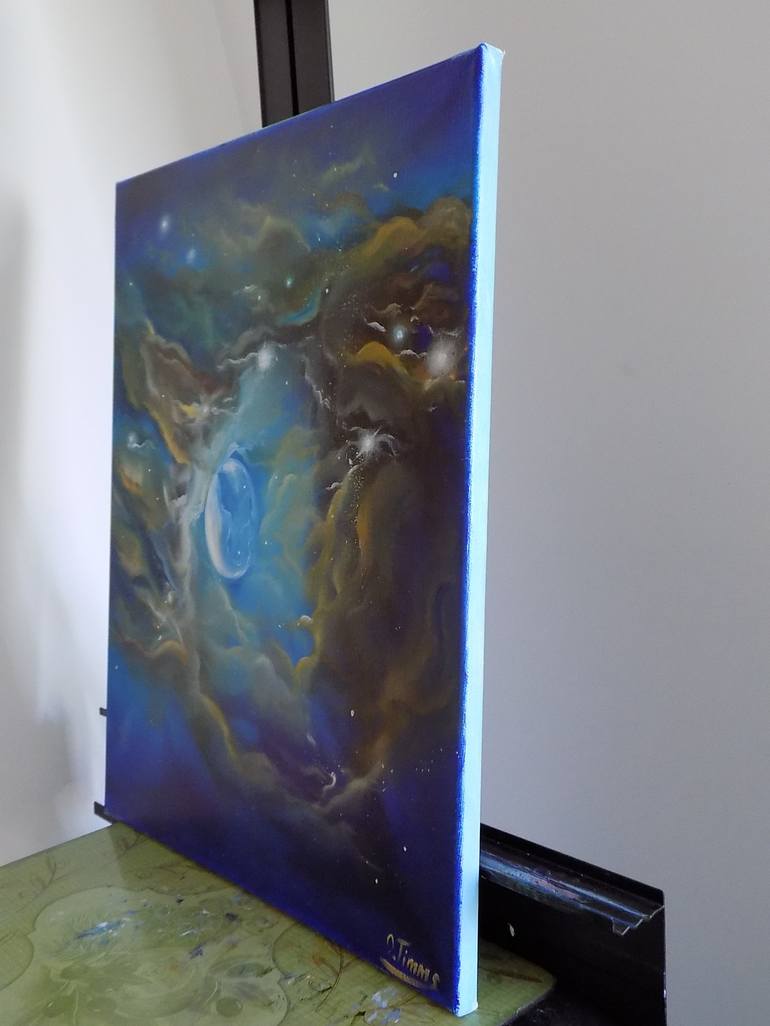 Original Abstract Outer Space Painting by Olga Timms