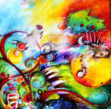 Original Expressionism Fantasy Paintings by Anna ShaMia Sarbok