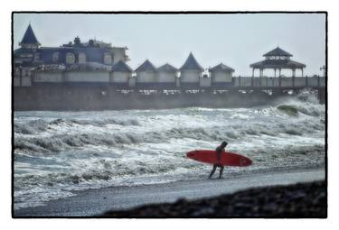 Surfer with red board. Signed copy n. 1 of 15 copies thumb