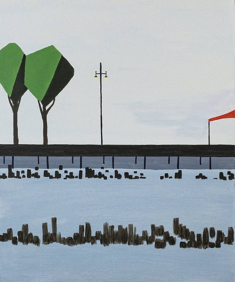 Original Minimalism Landscape Painting by Marco Domeniconi