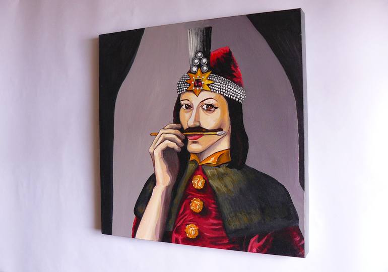 Original Documentary People Painting by Elisabeta Vlad