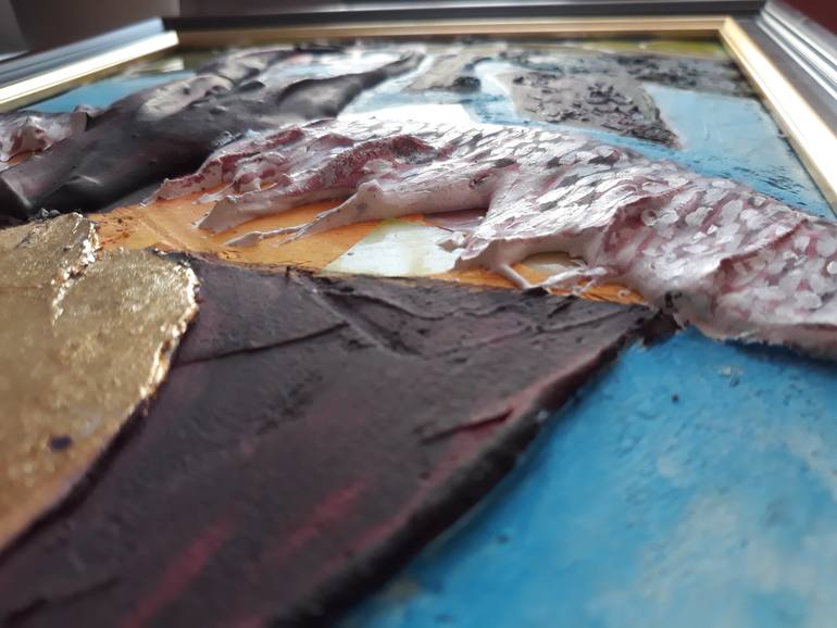 Original Surrealism Religion Painting by Lucian Gogu Craiu