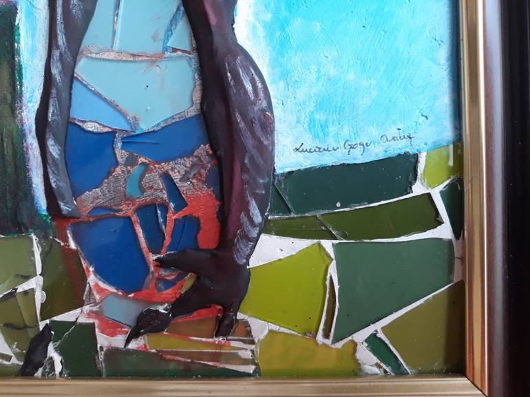 Original Surrealism Religion Painting by Lucian Gogu Craiu