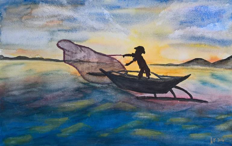 Boy Fishing Painting by Winslow Homer Reproduction