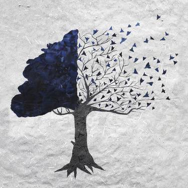 Print of Minimalism Tree Collage by Daryna Skulska