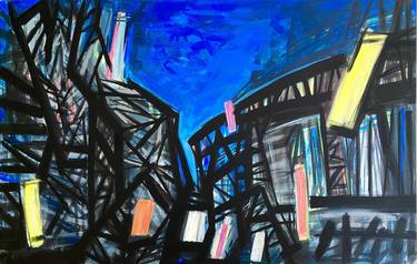 Original Abstract Expressionism Architecture Paintings by Diana Raycheva
