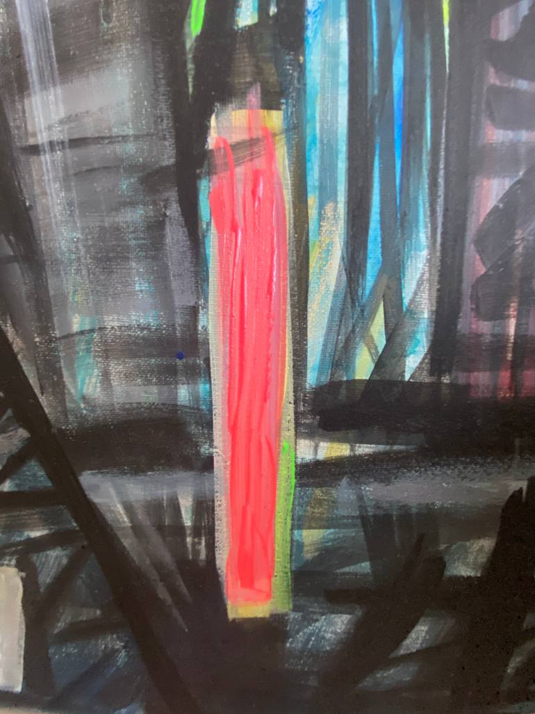 Original Abstract Architecture Painting by Diana Raycheva