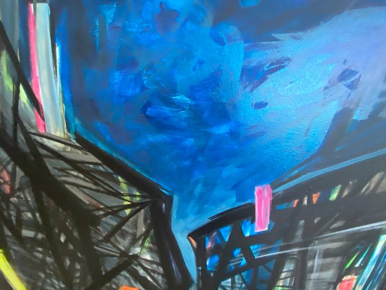 Original Abstract Architecture Painting by Diana Raycheva