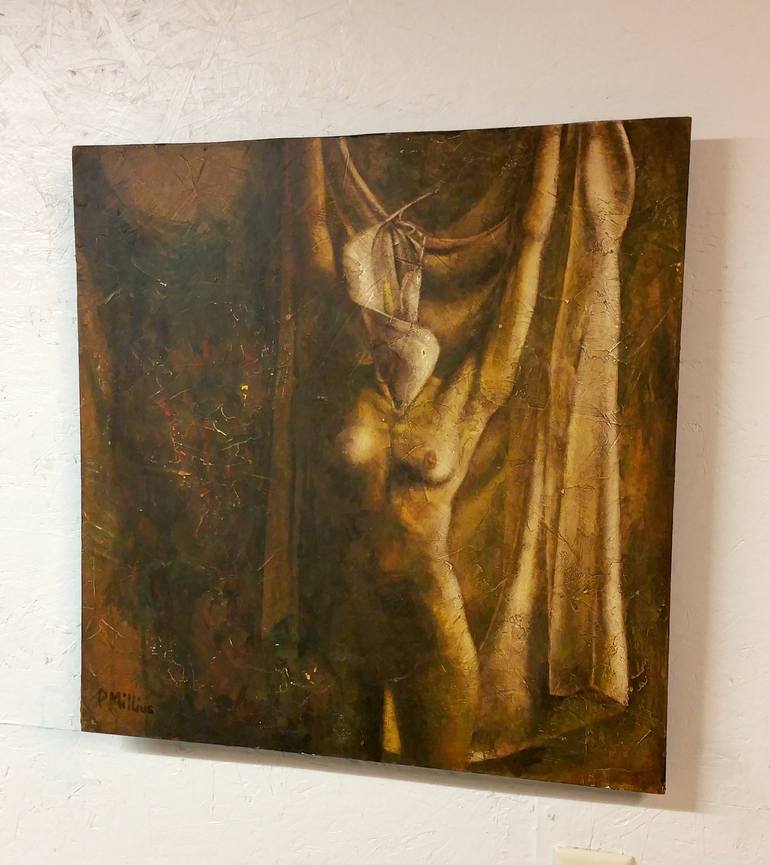 Original Fine Art Nude Painting by Pat Millius