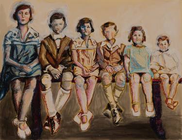 Original Figurative Family Drawing by Magdalena Loza