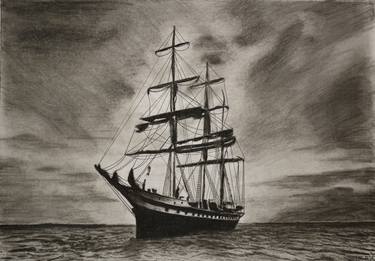 Original Photorealism Boat Drawings by Atul More