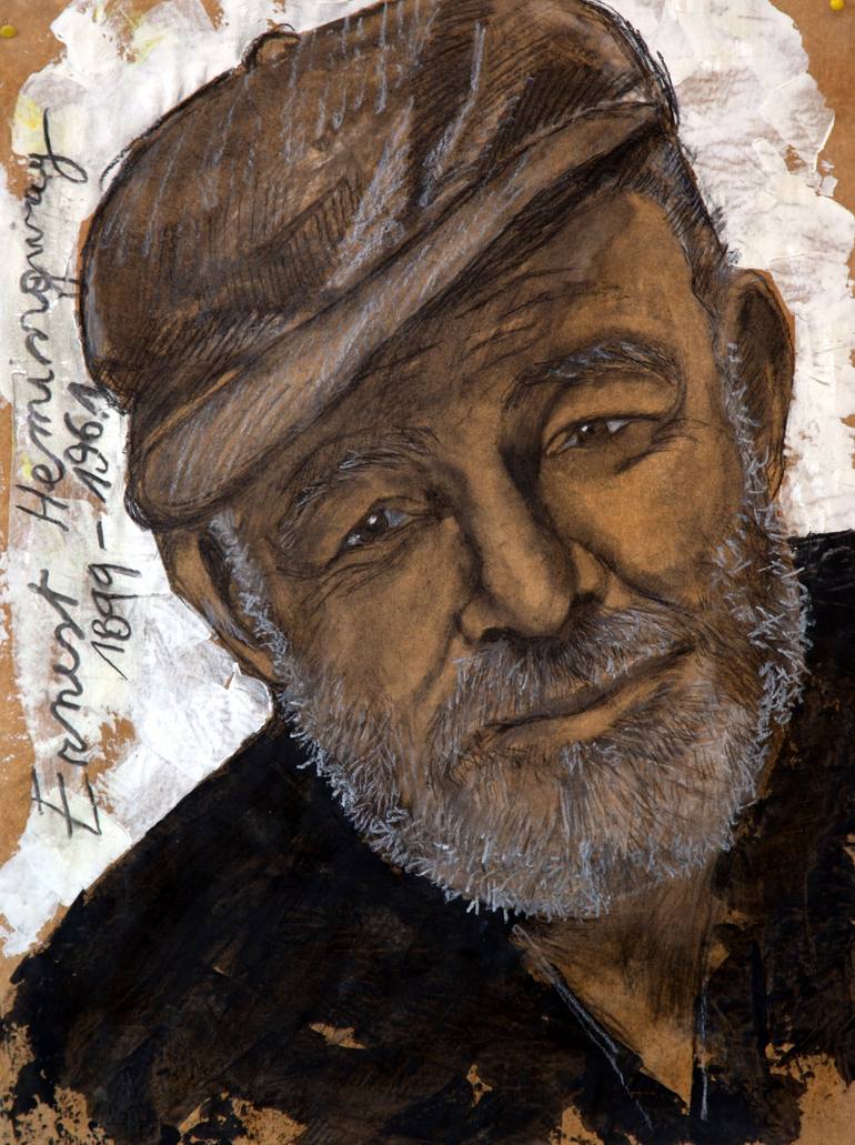 Ernest Hemingway Drawing by graziella biraghi | Saatchi Art