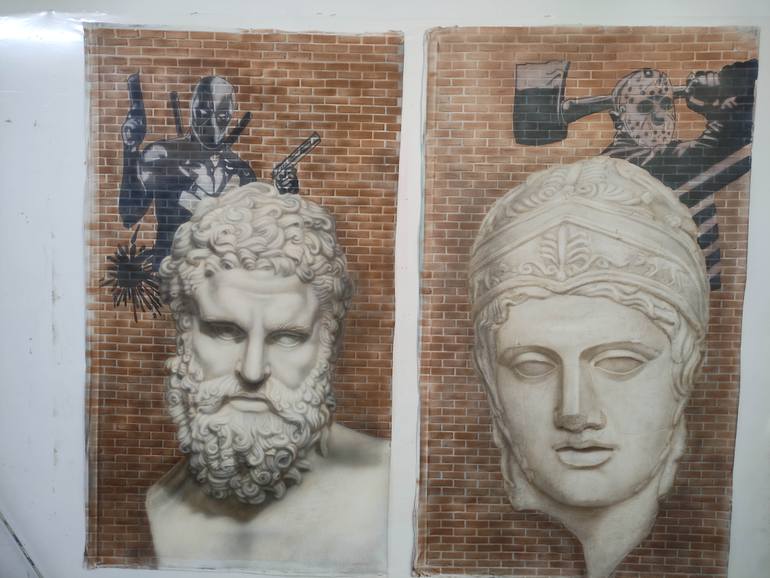 Original Classicism Classical Mythology Painting by Zahar Kondratyuk