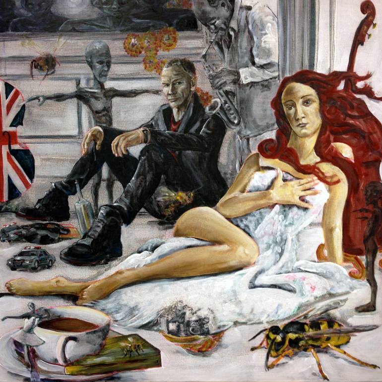 Original Surrealism Pop Culture/Celebrity Painting by Otmar Kern