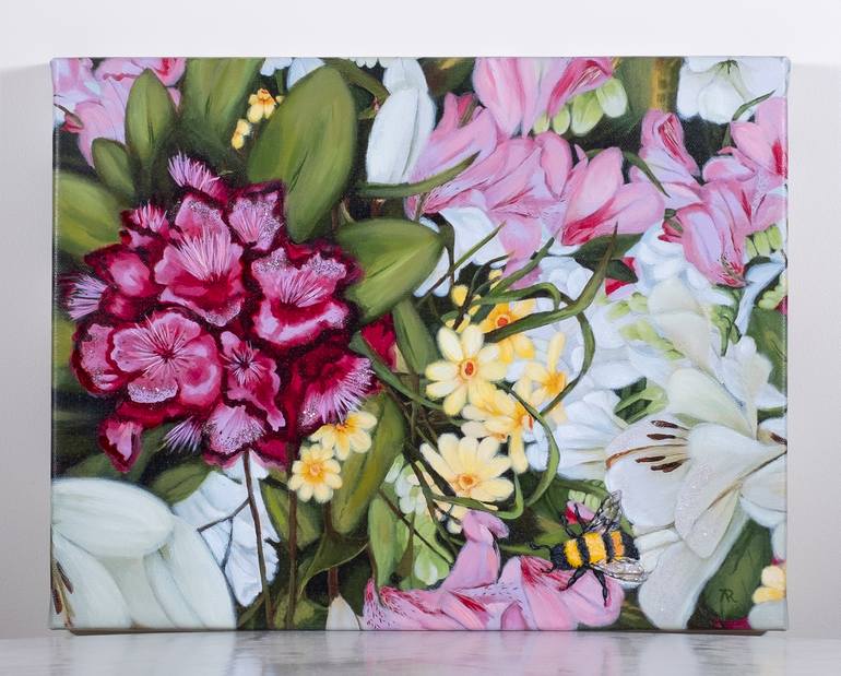 Original Contemporary Floral Painting by Andrea Robinson