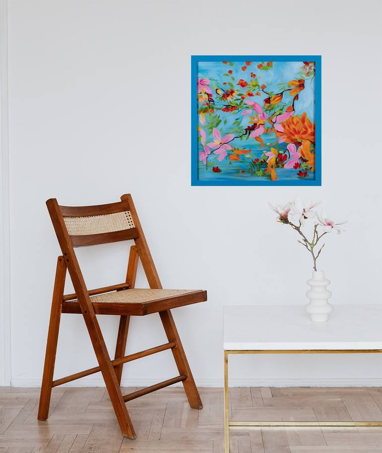 Original Abstract Floral Painting by Andrea Robinson
