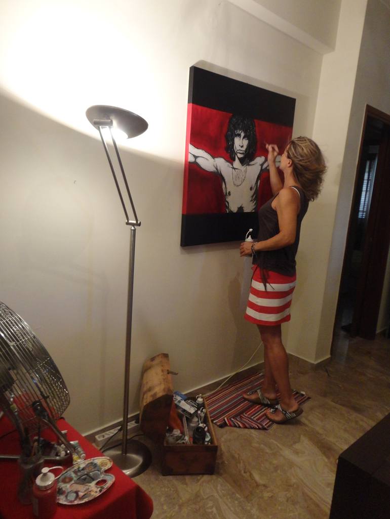 Original Pop Art Portrait Painting by Georgia Aeraki