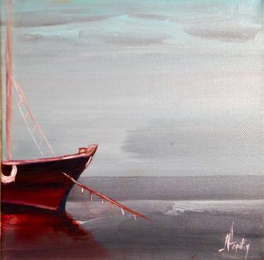 Original Realism Boat Painting by Georgia Aeraki