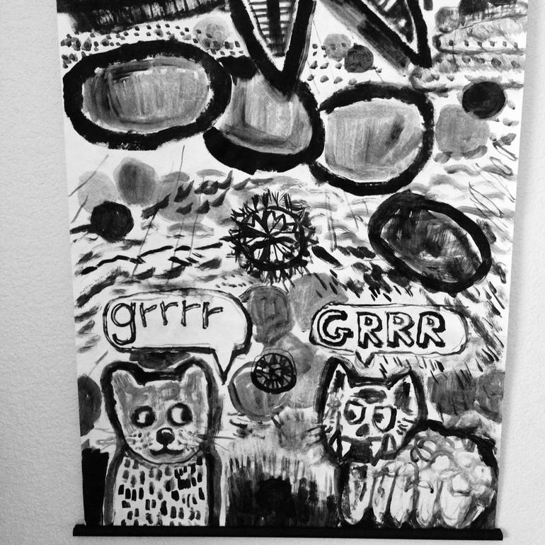 Original Figurative Cats Painting by Matthew Bailey Seigel