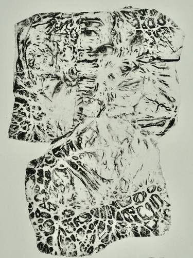 Original Abstract Expressionism Portrait Printmaking by Jocelyne Bellemare