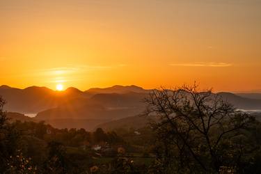 sunset in the mountains thumb