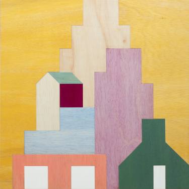Original Geometric Architecture Mixed Media by Jaewon Choi