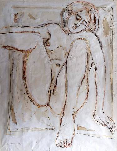 Original Nude Painting by Christakis Christou
