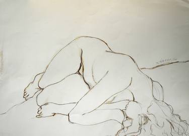 Print of Figurative Nude Drawings by Christakis Christou