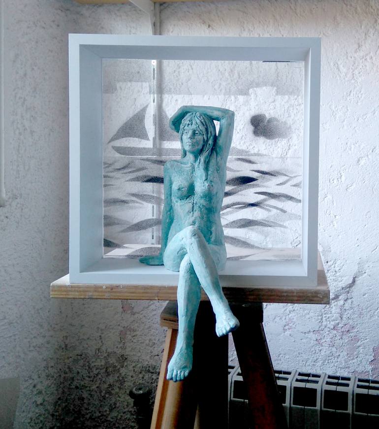 Original Figurative Nude Sculpture by Christakis Christou