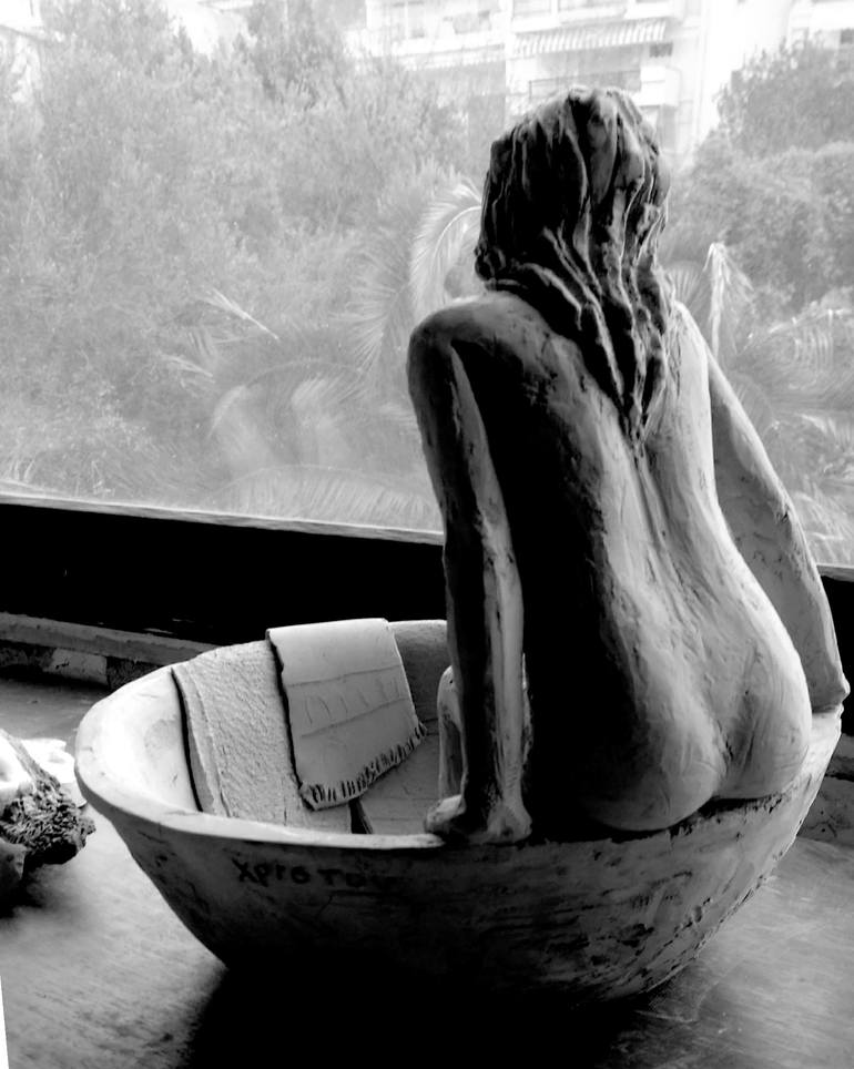 Original Figurative Nude Sculpture by Christakis Christou