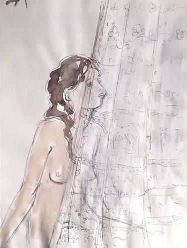 Print of Nude Drawings by Christakis Christou